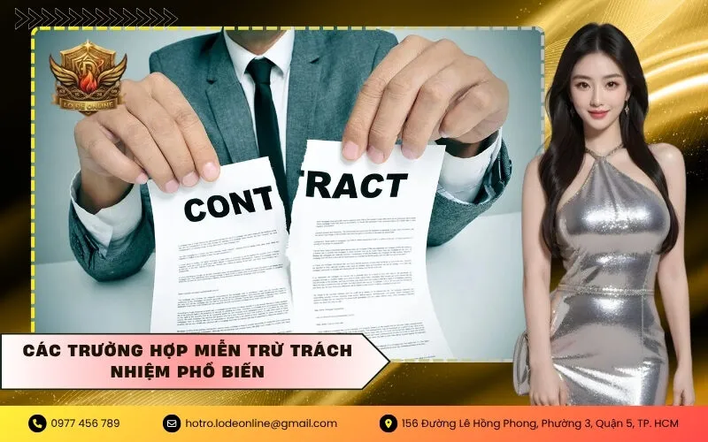 Các trường hợp miễn trừ trách nhiệm phổ biến